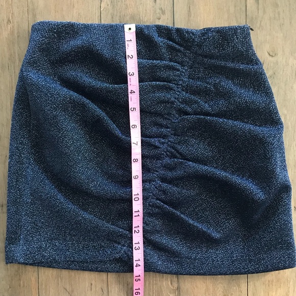ZARA Navy Cocktail Mini Skirt - Picture 6 of 8